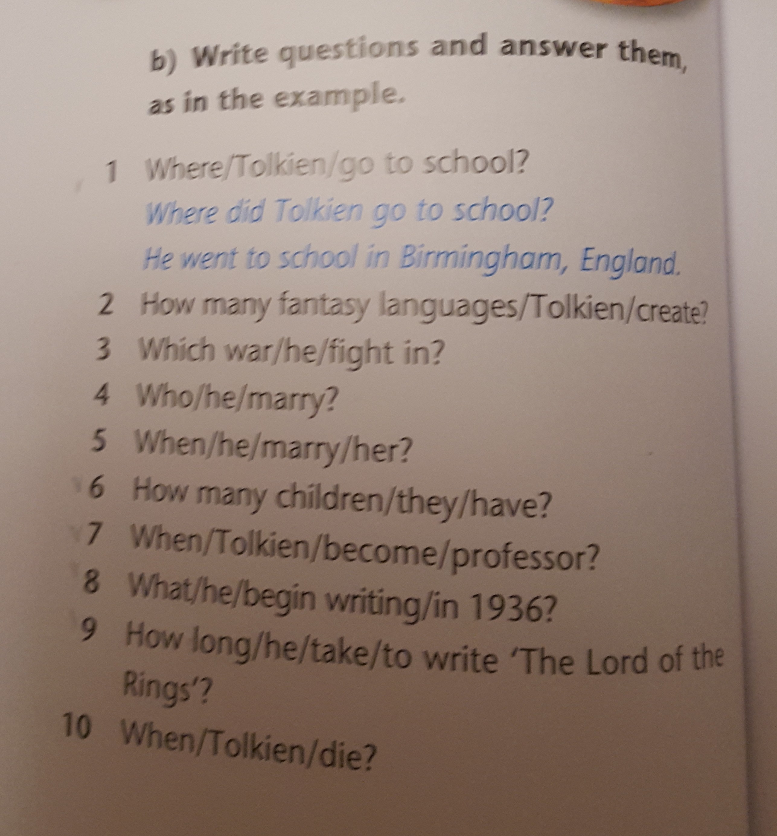 Complete the questions and short answers