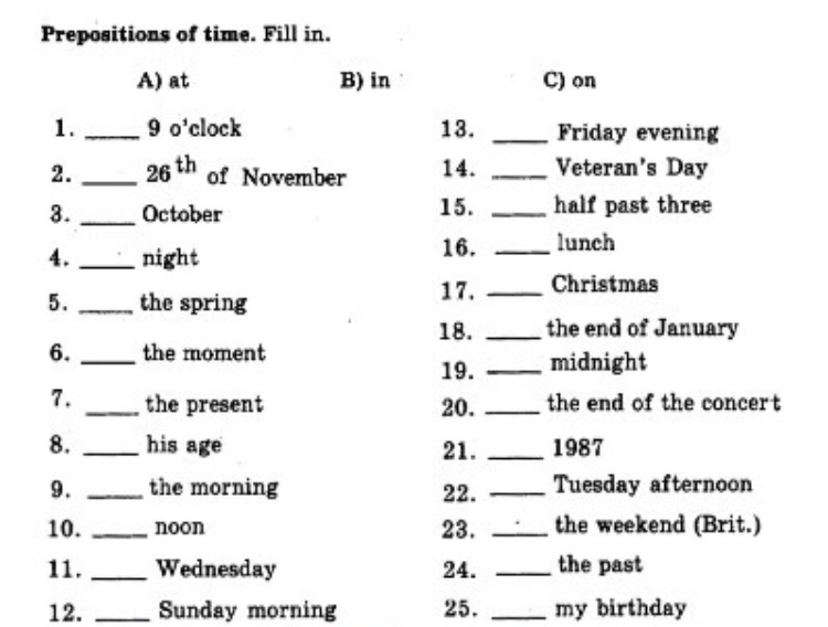 Fill time. Предлоги at in on в английском языке упражнения. Упражнение на предлоги времени at in on. Предлоги времени в английском языке at in on упражнения 3 класс. Предлоги времени в английском языке упражнения.