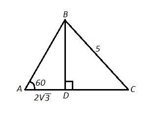 Высота bd треугольника. Высота bd треугольника ABC. Треугольник и высота bd. Высота bd треугольника ABC делит сторону. Найдите длину стороны АС.