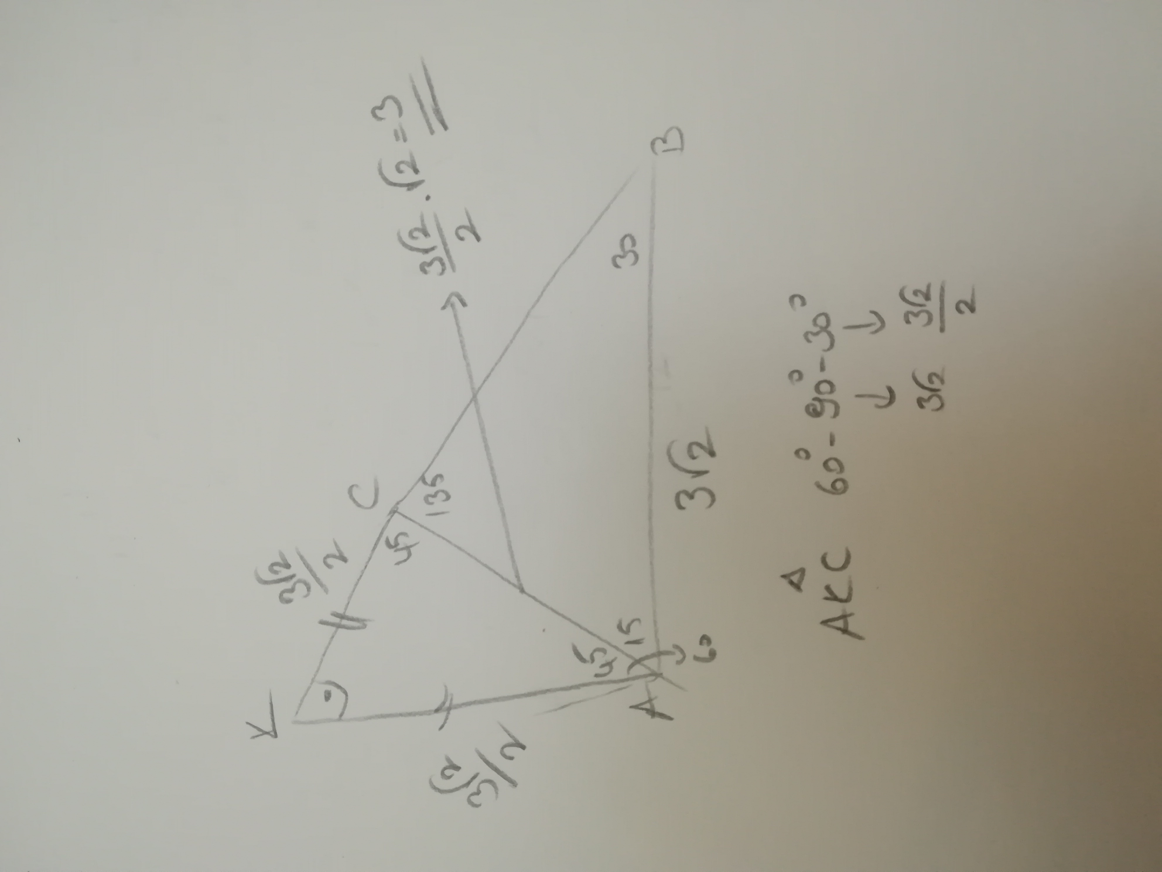 На рисунке ab=BC, ∠ 1=154 0 . Найдите ∠ 2. В треугольнике abc угол c 135
