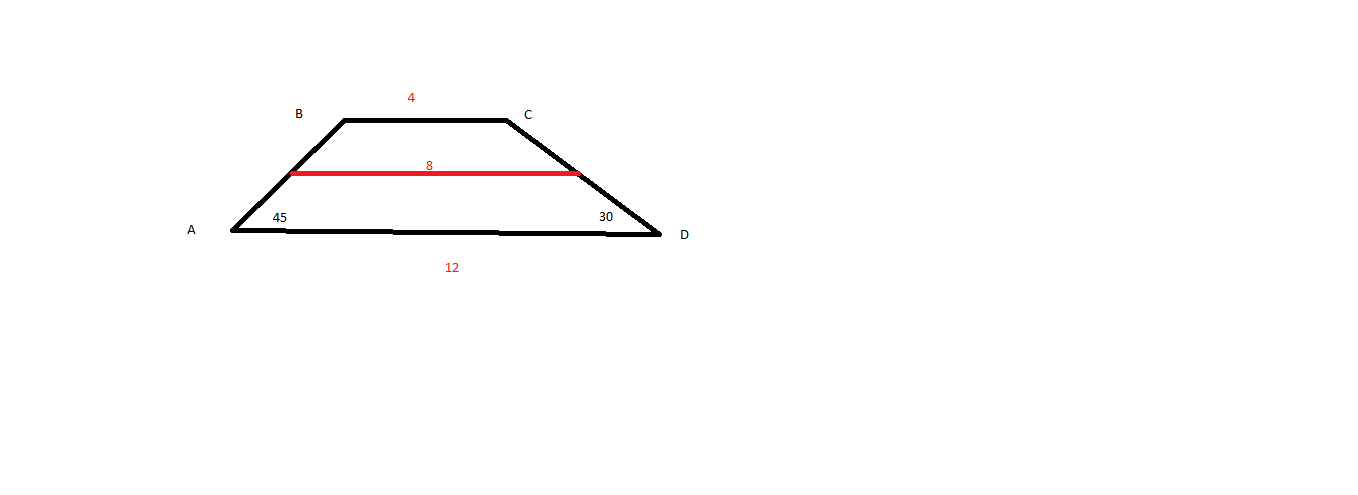 В трапеции авсd найдите. Найдите среднюю линию трапеции углы 45 и 30. Ad=2bc. АВСD – трапеция; MN=8 S АВСD = 56; MN- средняя линия. Дана трапеция RKFT угол t 45.