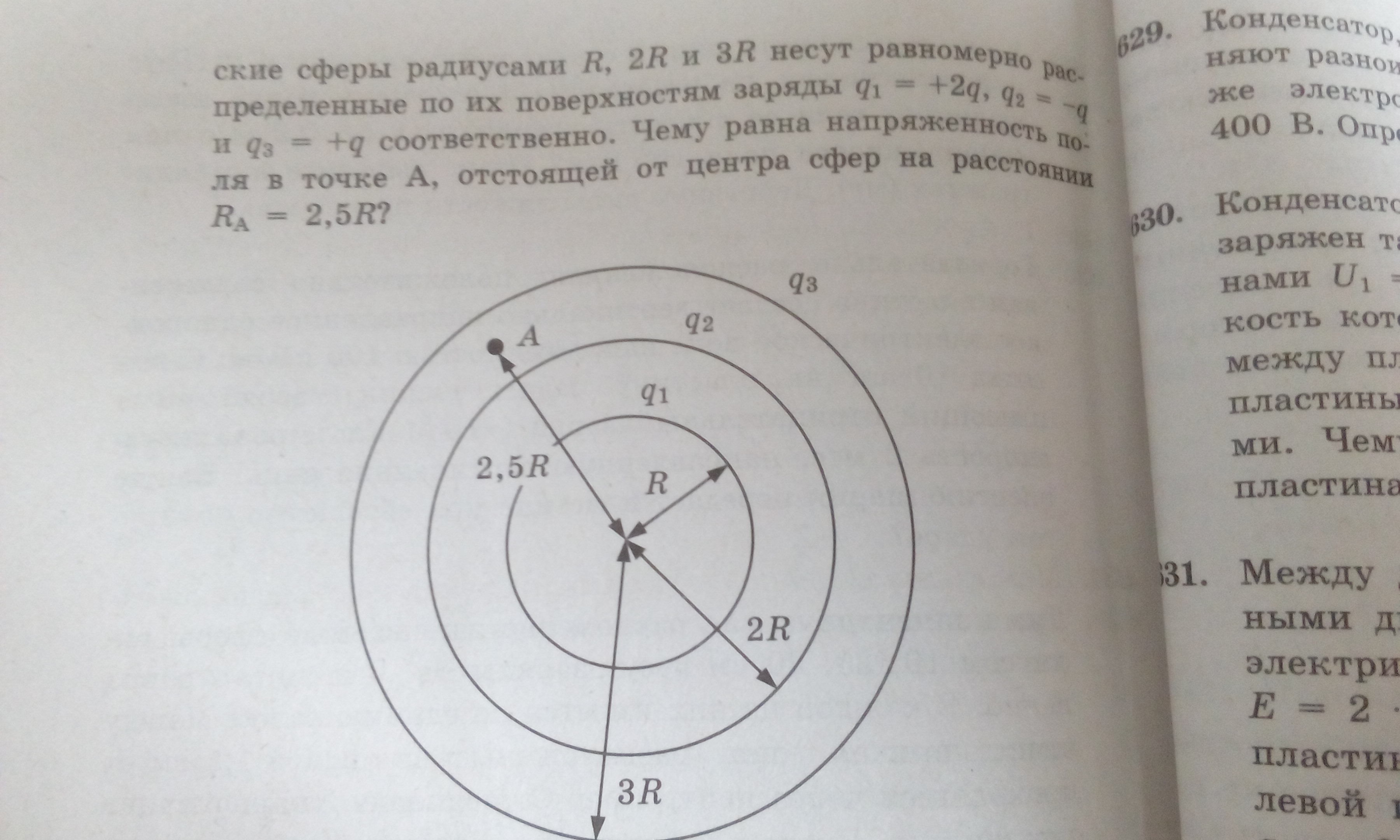 Точечный заряд q. Три концентрические сферы радиусами r. Три концентрические сферы радиусами r 2r и 3r. Концентрические заряженные сферы. Две концентрические сферы.