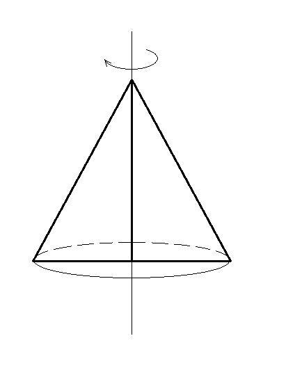 Какое тело образуется если равносторонний треугольник вращать. Треугольный конус. Как нарисовать равносторонний треугольник без циркуля. Развертка конуса образованного египетским треугольником. Равносторонний конус по клеткам.