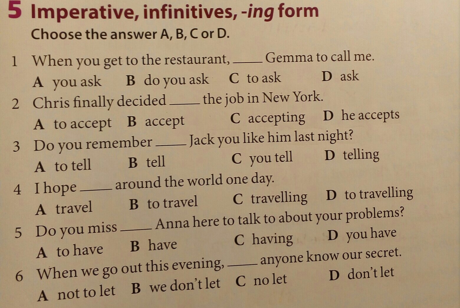 Choose the correct answer a b c. Choose the answer. Choose the correct answer a, b, c or d. Chooses ing. Choose ing form.