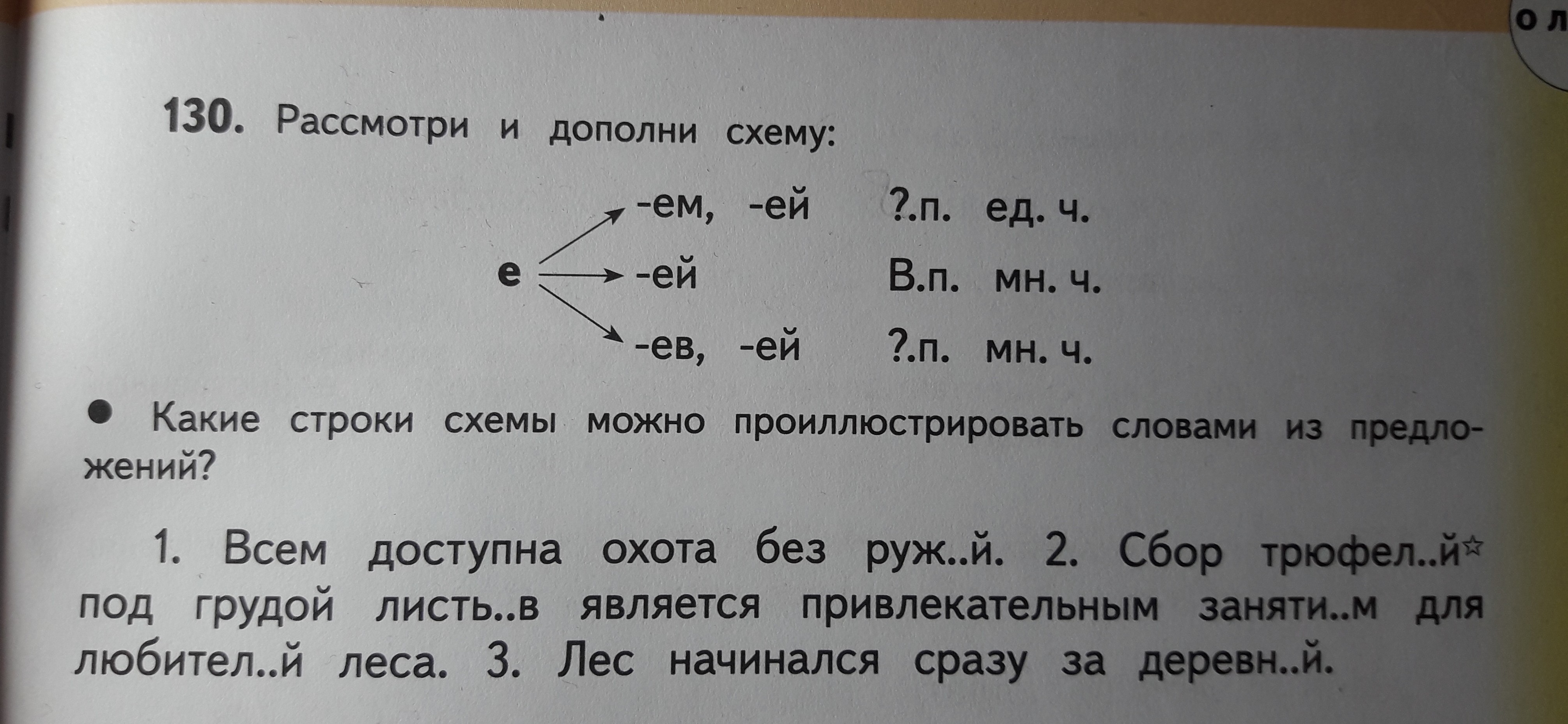 Рассмотри и дополни