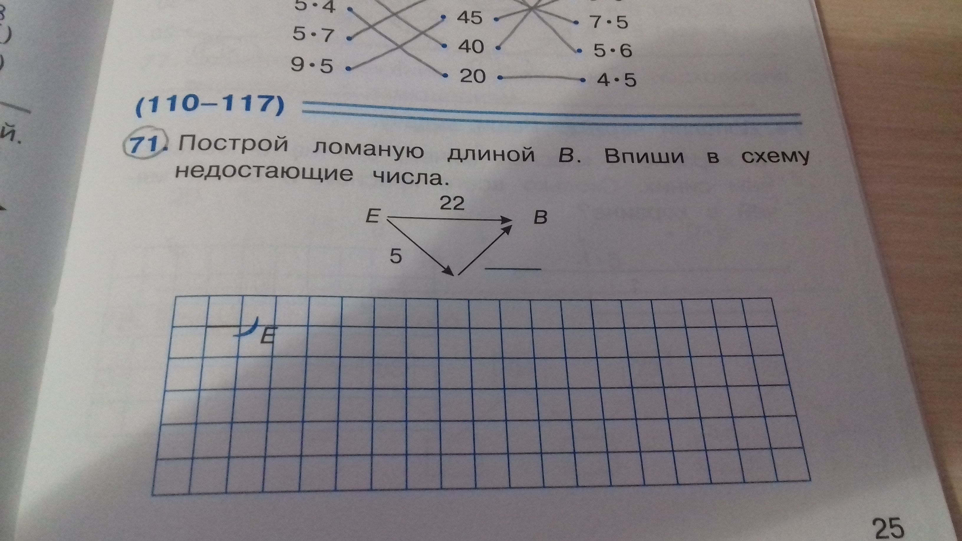 Построй ломаную длина