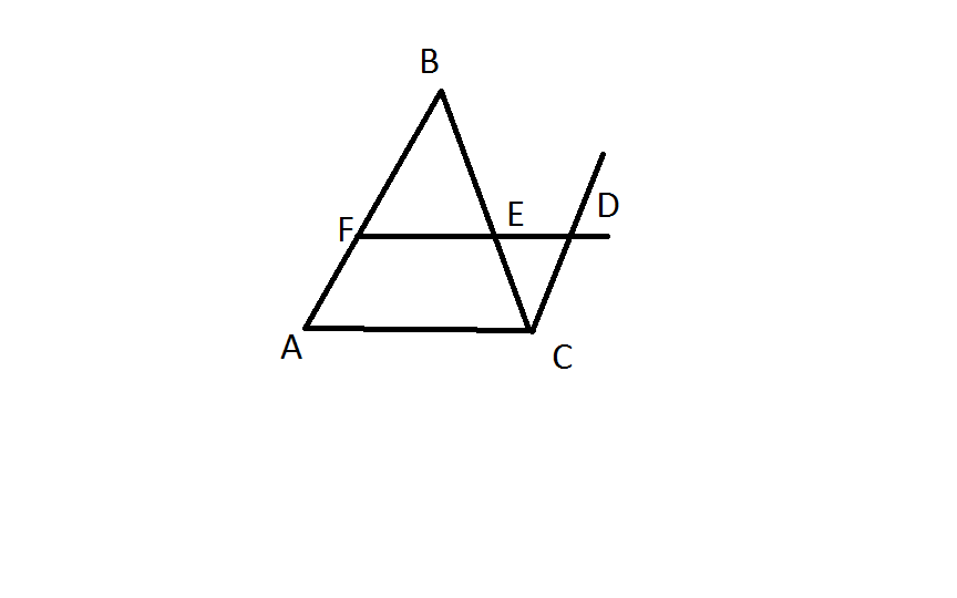 Прямая cd рисунок. EF параллельно CD. На рисунке прямые CD И EF параллельны сторонам треугольника ABC. В треугольнике CED. CD параллельно EF угол 1=40.
