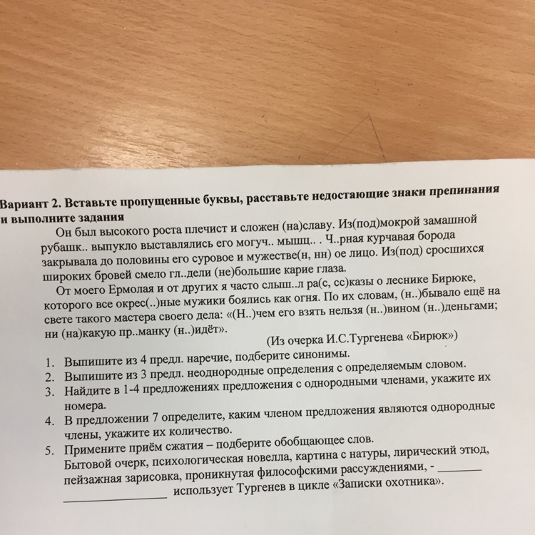 Вставьте пропущенные буквы расставьте недостающие знаки