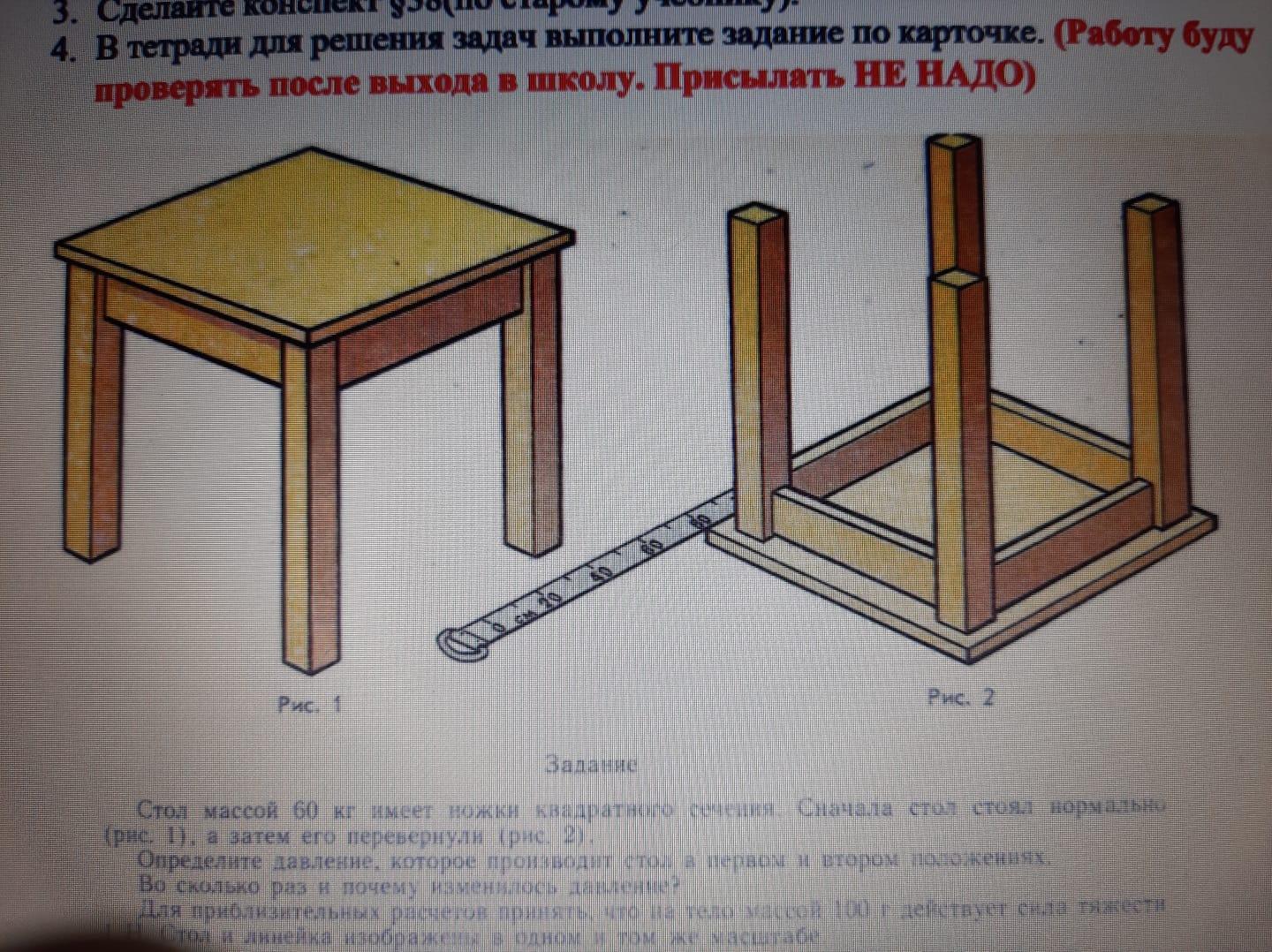 стол который не имеет ног