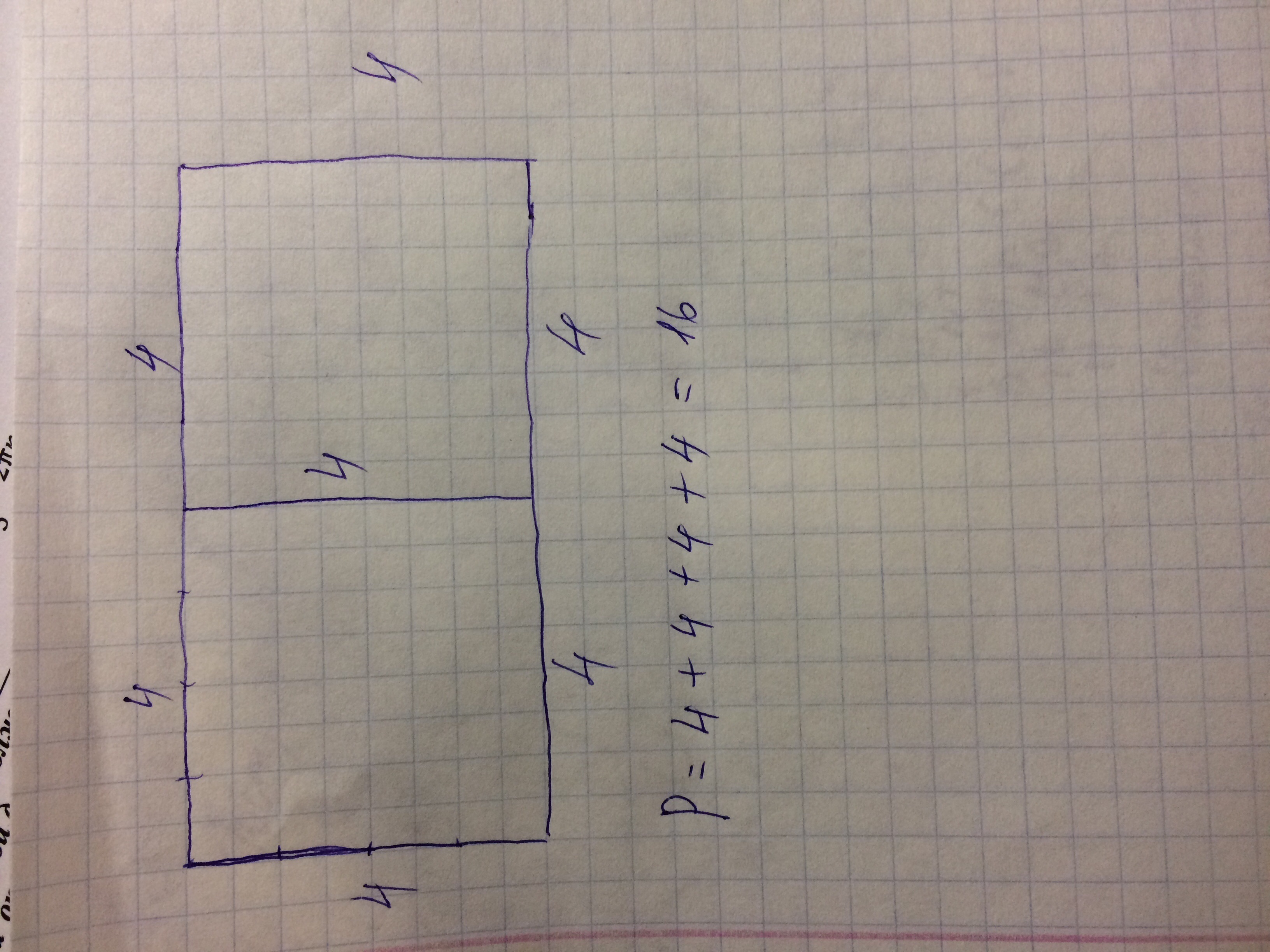 Прямоугольник со сторонами 4 сантиметра