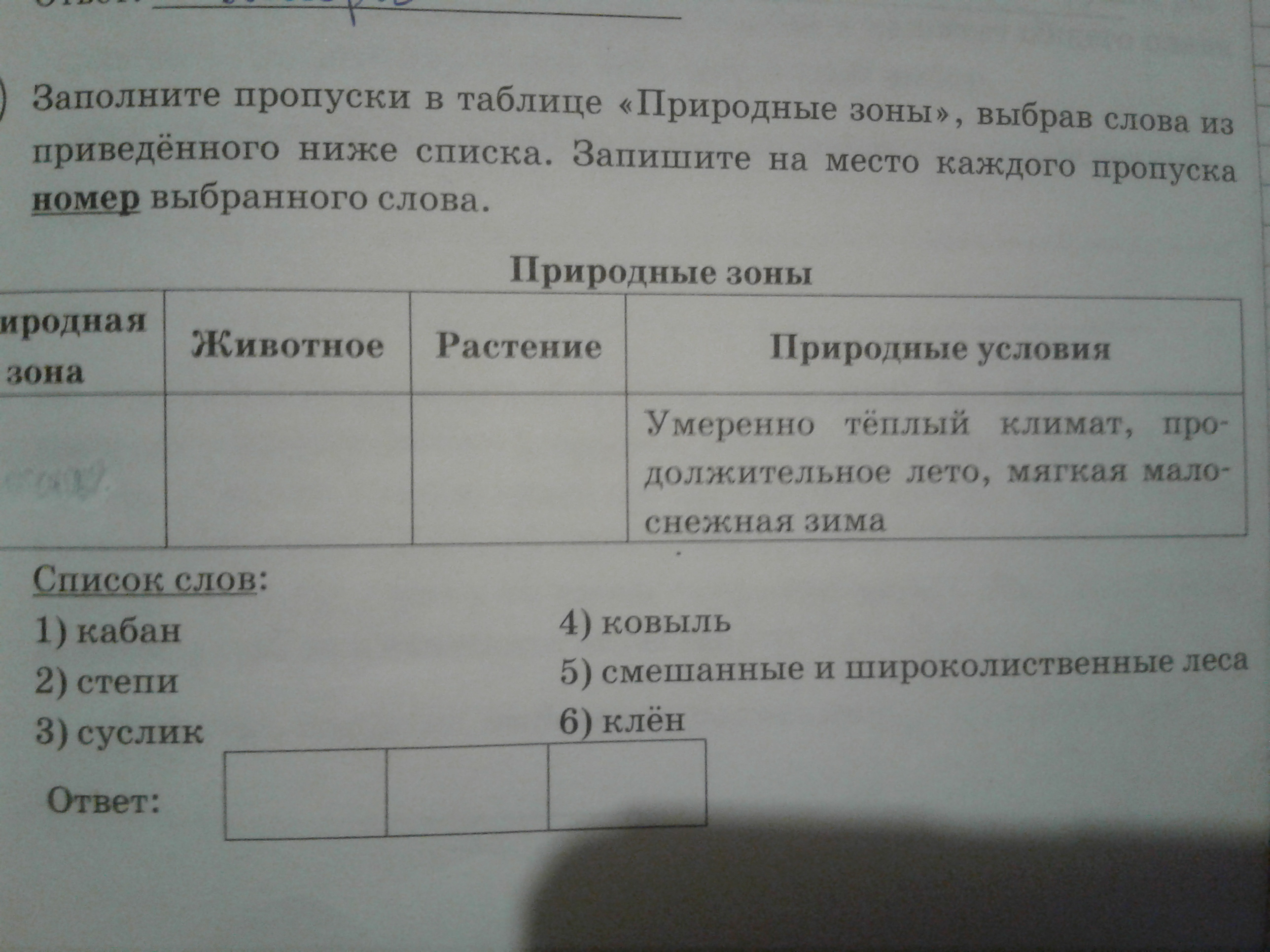 Заполните пропуски в таблице походы