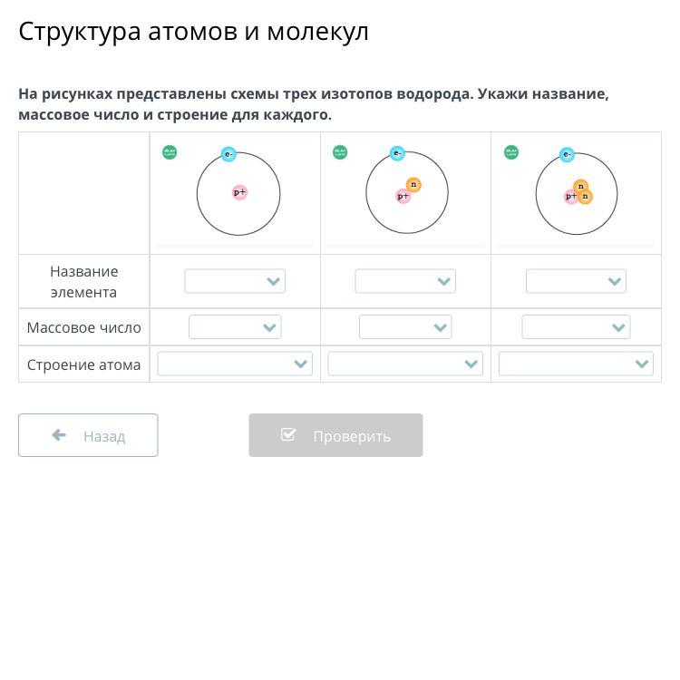 Массовые числа изотопов водорода. 3 Изотопа водорода. Строение атома водорода и его изотопов. Массовое число водорода. Водород дейтерий тритий.