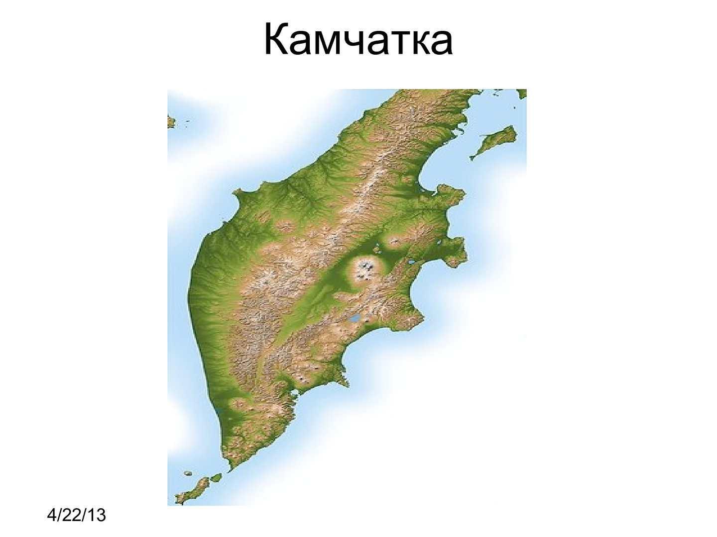 Камчатка на карте