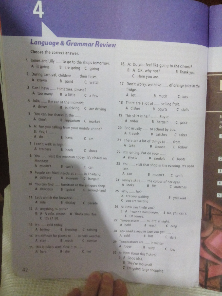 4 choose the correct answer. Grammar Review ответы. Language and Grammar Review 2. Language Grammar Review 5 класс. Language Grammar Review ответы 5 класс.