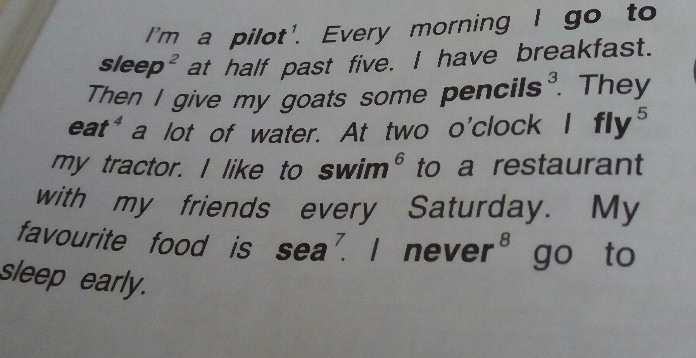 In the morning текст. Read and find. Read and find eight mistakes then write the correct Words. Read and find eight mistakes перевод на русский. Every morning.