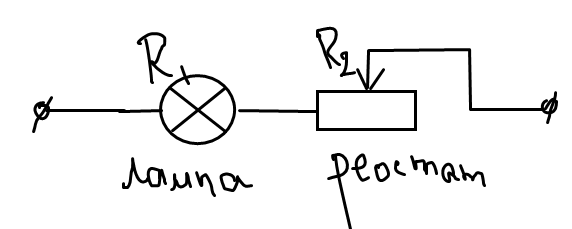 Сопротивление лампы ом. Лампа сопротивления 240 ом и резистор. Сопротивление лампочки к реостату. Лампочка и резистор Соединенные последовательно схема. Последовательная цепь с резистором и лампой.