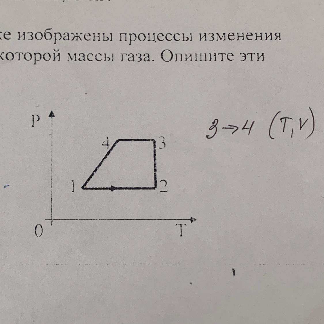 Газ массой 15 г участвует в процессе 1 2 график которого показан на рисунке