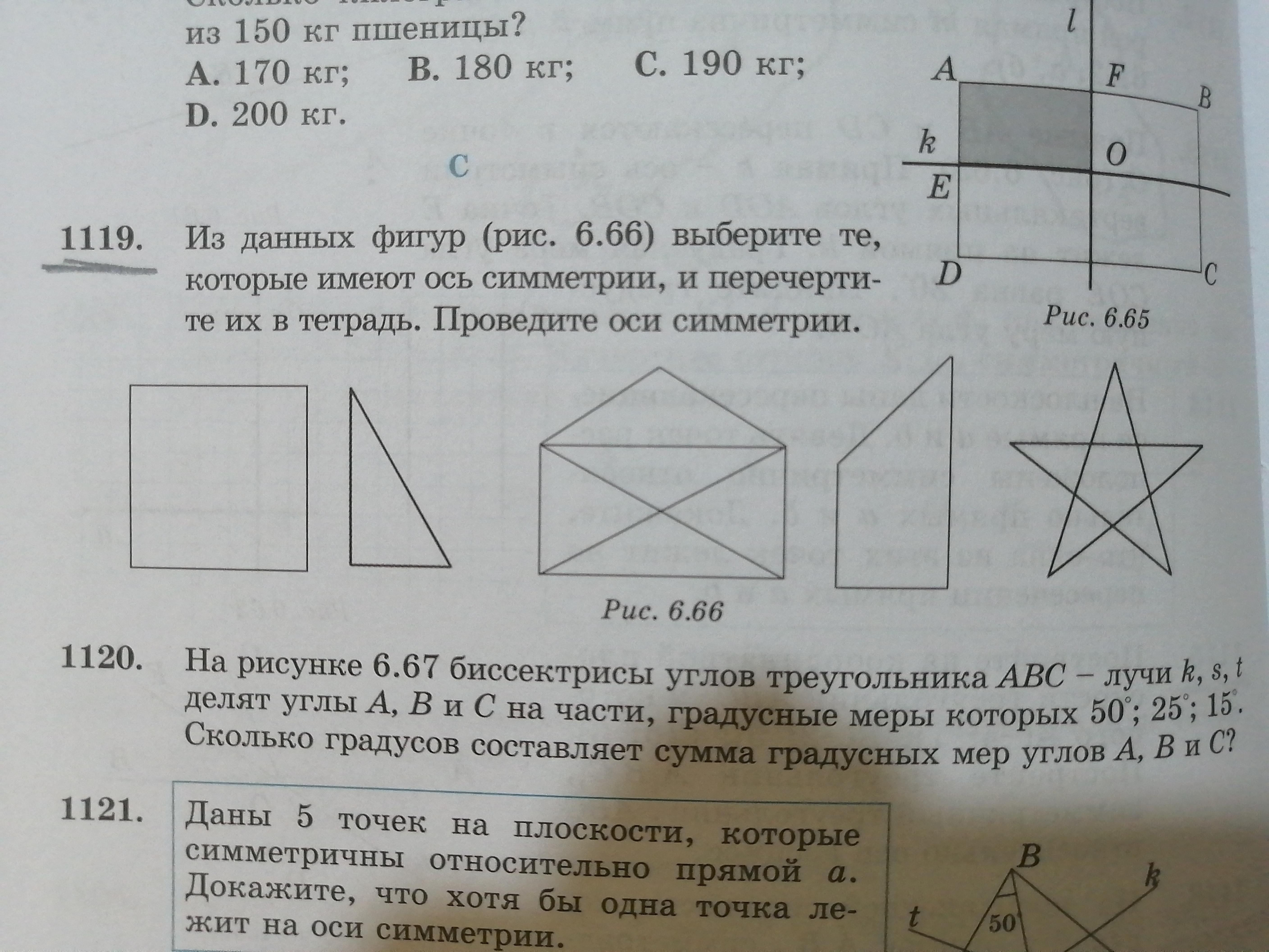 Проведи в фигурах оси