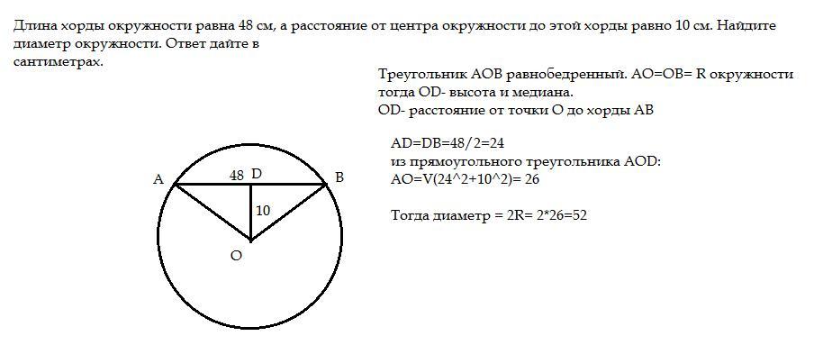 Расстояние от точки окружности до концов диаметра равны 9 и 12 найти радиус окружности рисунок