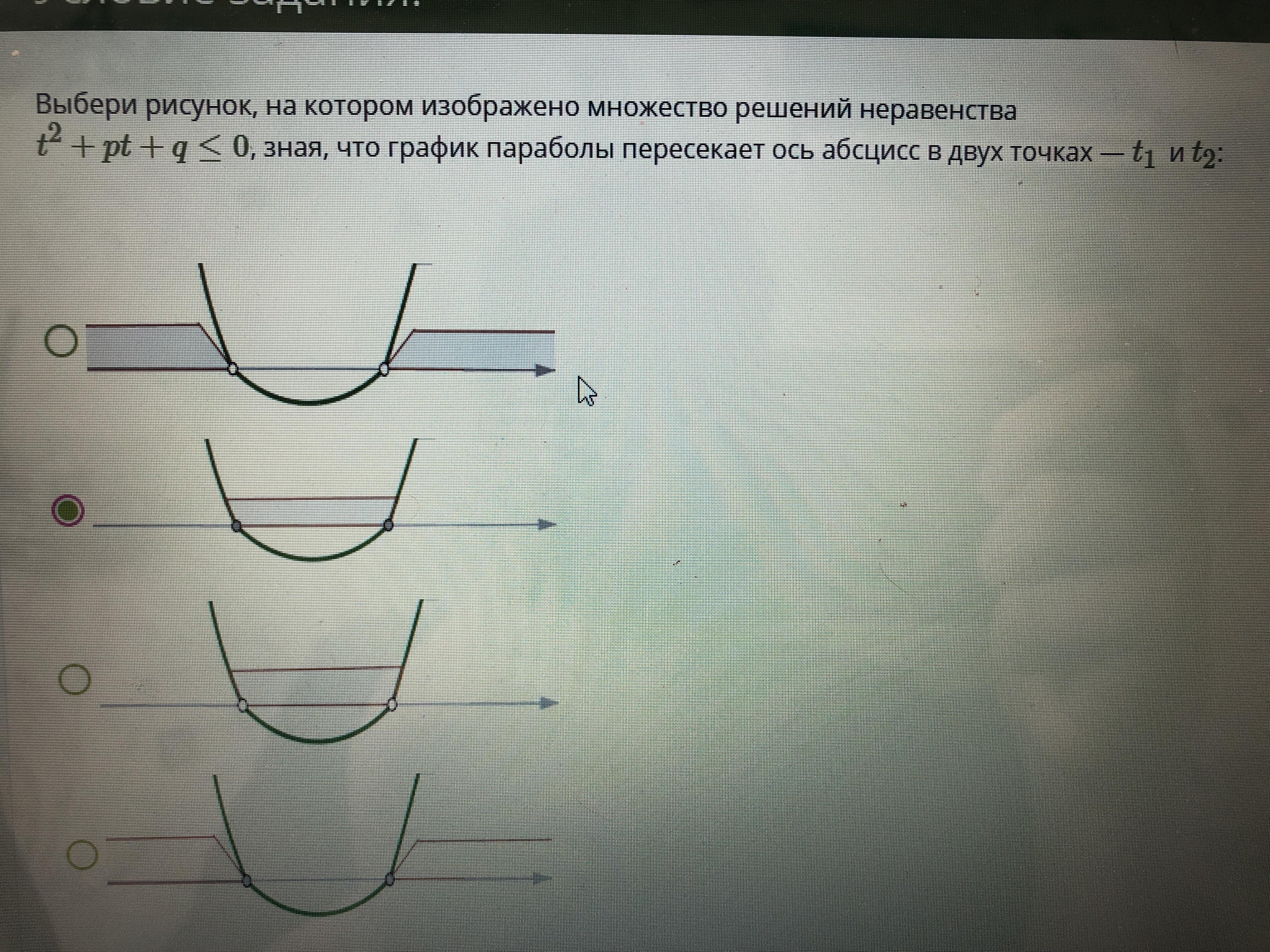 Выбери рисунок на котором изображен. Выбери неравенство множество решений которого изображено на рисунке. Рисунок с множеством решений неравенства. График на котором изображено множество решений неравенства. Множество решений параболы.