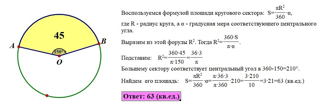 Презентация площадь кругового сектора 9 класс атанасян