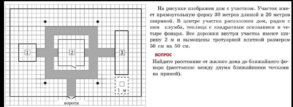 Найдите расстояние от дома