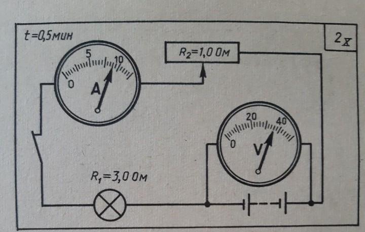 На рисунке изображена шкала делений амперметра согласно показаниям прибора сила тока в цепи равна