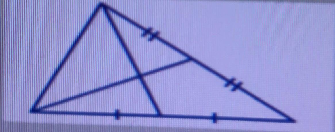 В треугольнике провели медиану сколько треугольников изображено на рисунке