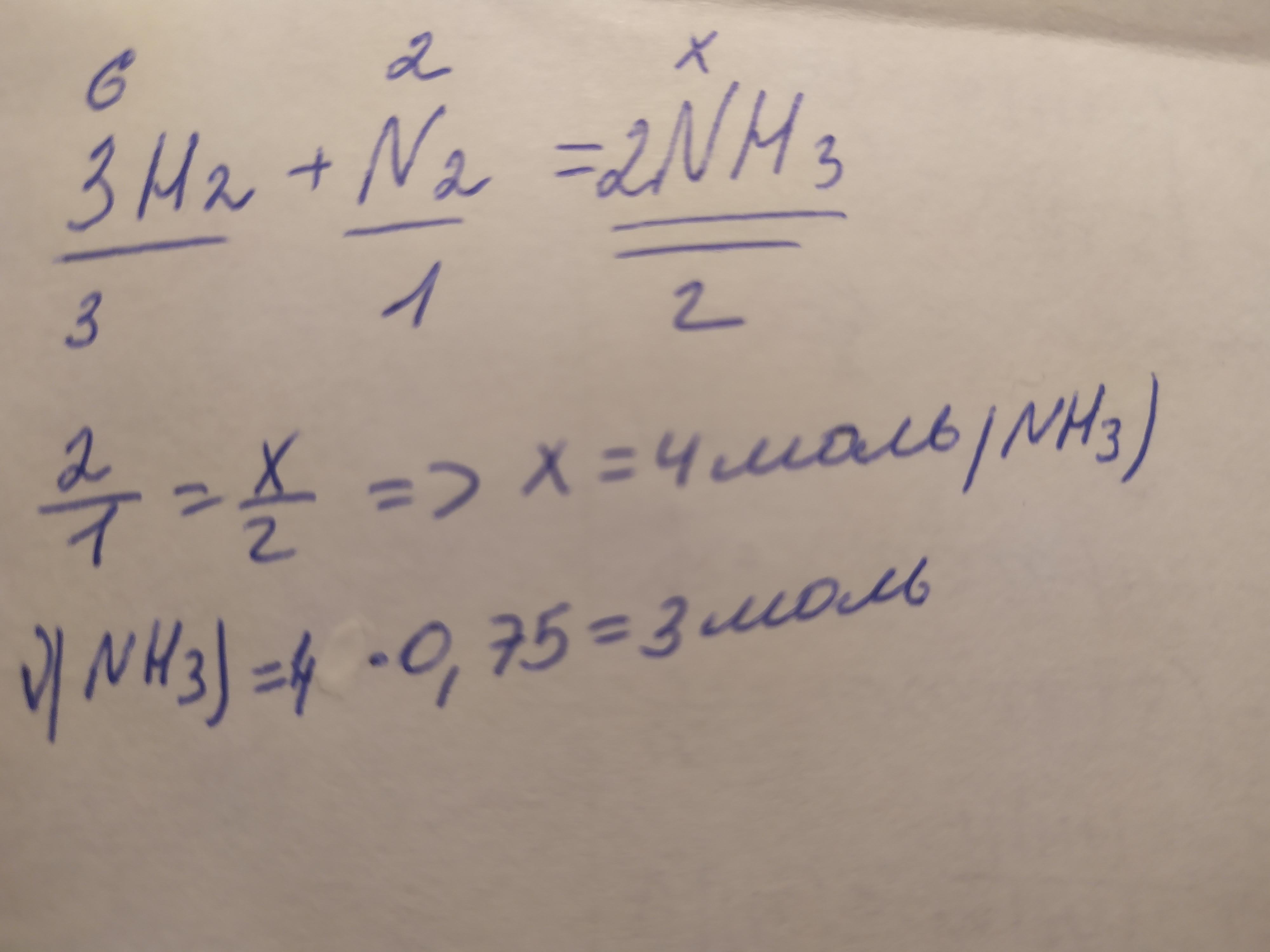 Nh3 сколько моль