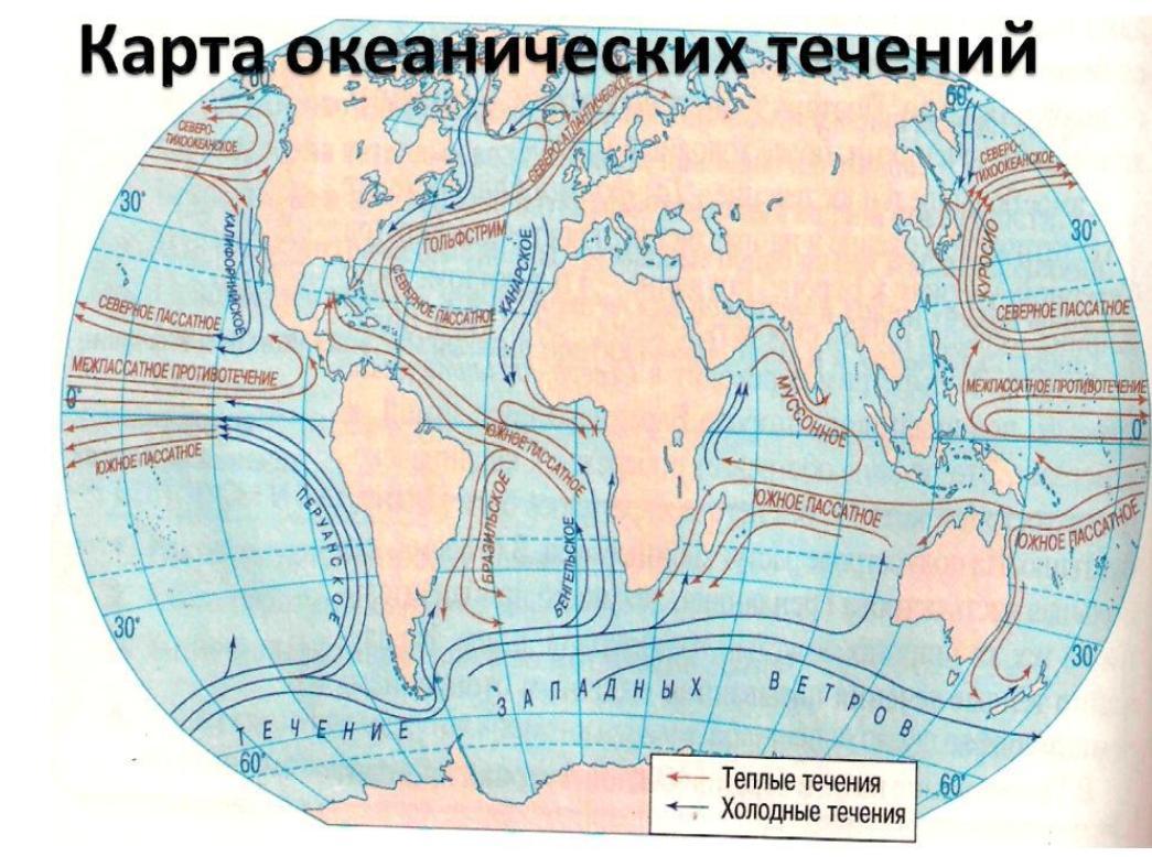 15 холодных течений. Тёплые течения мирового океана на карте. Карта течений мирового океана. Схема течений мирового океана. Карта холодных течений мирового океана.