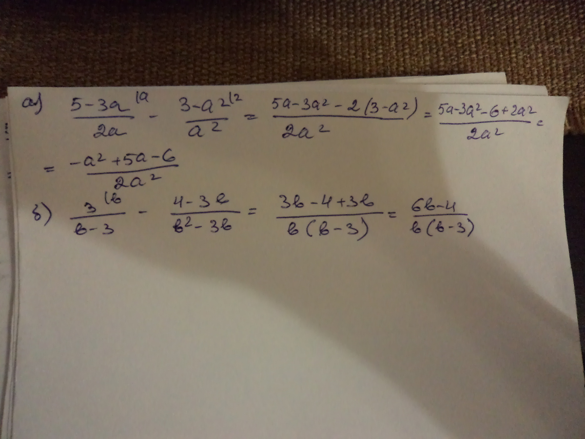 Представьте в виде дроби: (3-2a)/2a- (1-a^2)/a^2.