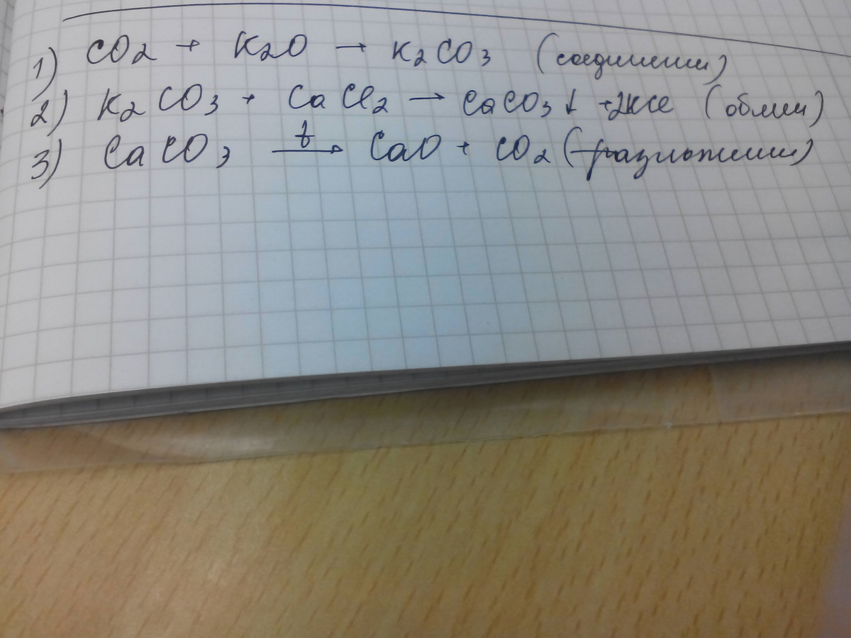 Напишите молекулярные уравнения реакций идущих по схеме co co2 k2co3 co2