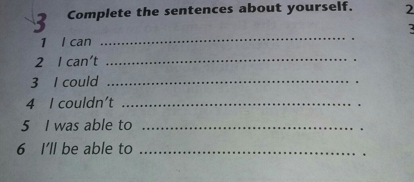 Complete the second sentences. Complete the sentences about yourself. Complete these sentences about yourself. Bank about sentences. Make sentences he not Jazz enjoy.