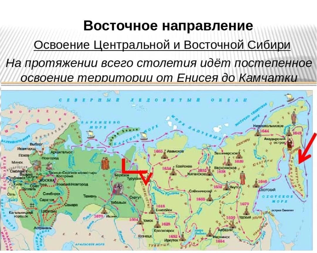 Карта южного направления россии