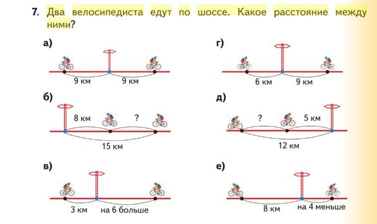 Часа ехал велосипедист расстояние