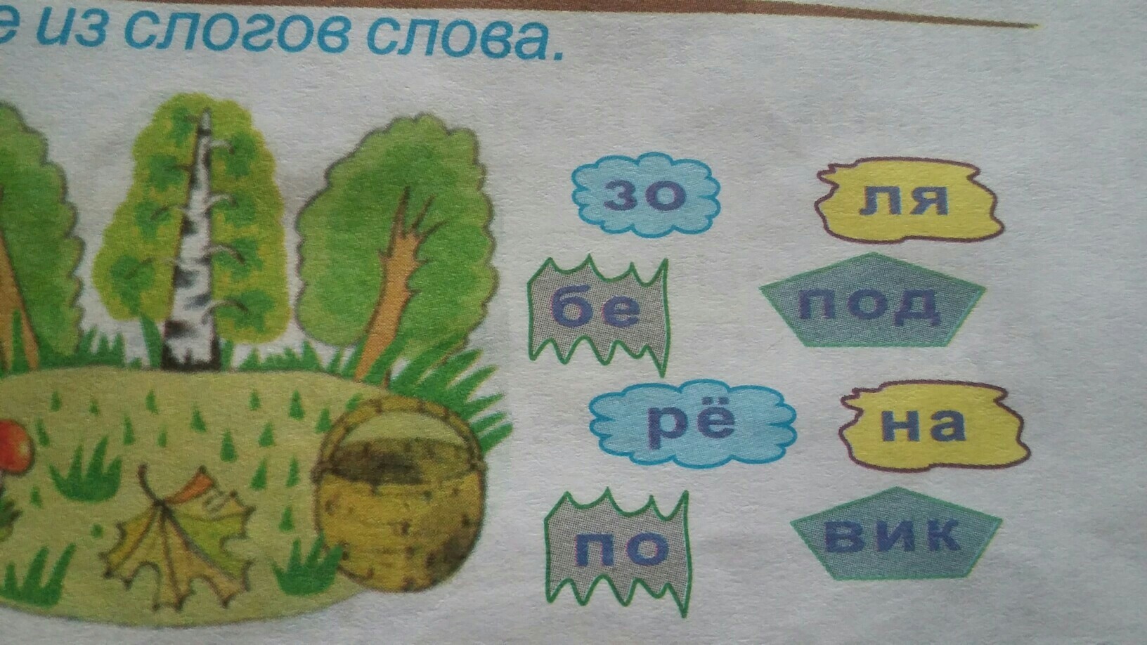 Слоги слова деревья