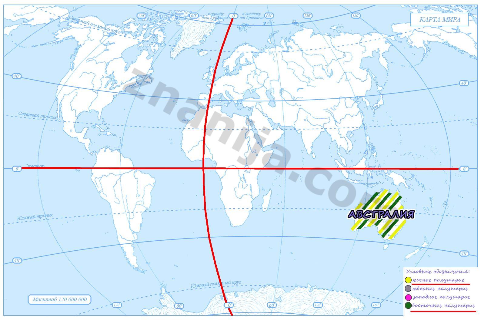 Какой материк расположен в 4 полушариях. Где находится Австралия на полушарии. Где на карте полушария Австралия. Материк Австралия на карте полушарий. Южное и Восточное полушарие Австралии.
