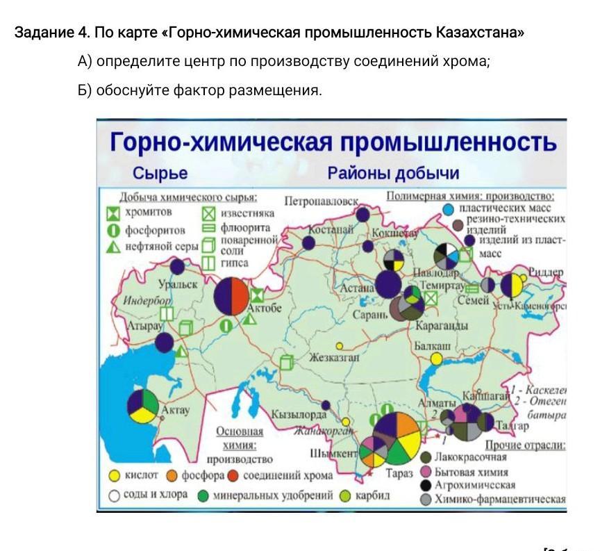 Химическая промышленность казахстана карта