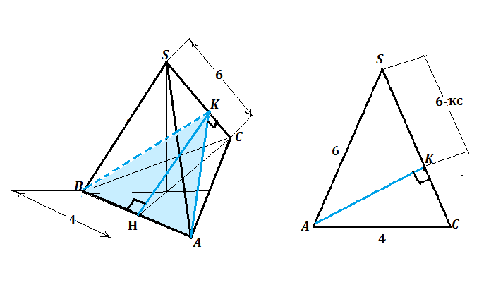 Постройте сечение треугольной пирамиды sabc плоскостью. Треугольная пирамида SABC. Треугольная пирамида ВФИС. Сечение параллельно ребру SC. Ребра треугольной формы сечения.