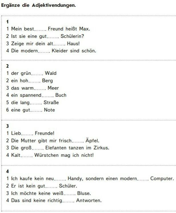 Du hast перевод. Немецкий 7 класс задания. Mein bester Freund задания немецкий язык. Adjektivendungen. Das ist ein Freund таблица.