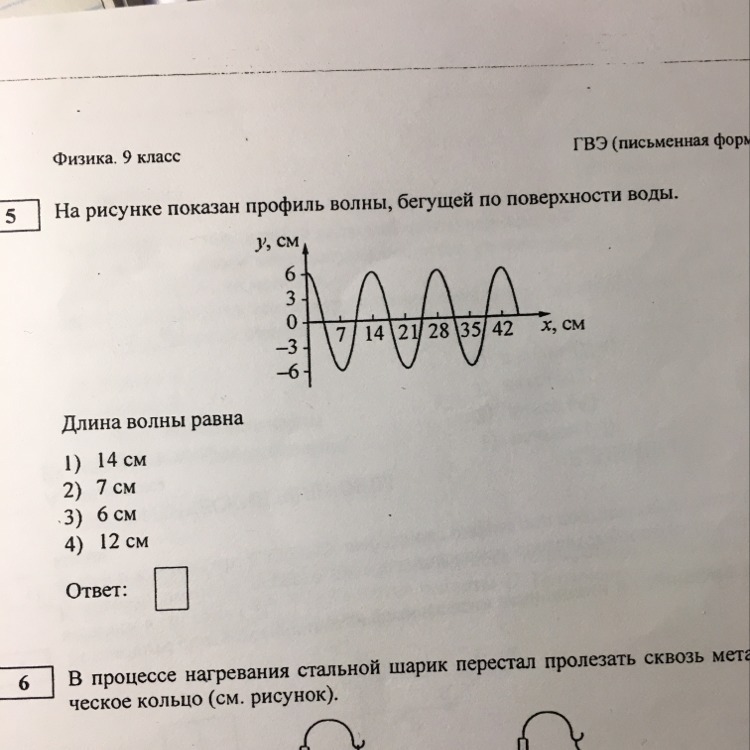 На рисунке показан профиль волны какова длина волны ответ