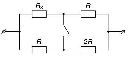 В цепи изображенной на рисунке сопротивление резисторов равны между собой при разомкнутом ключе