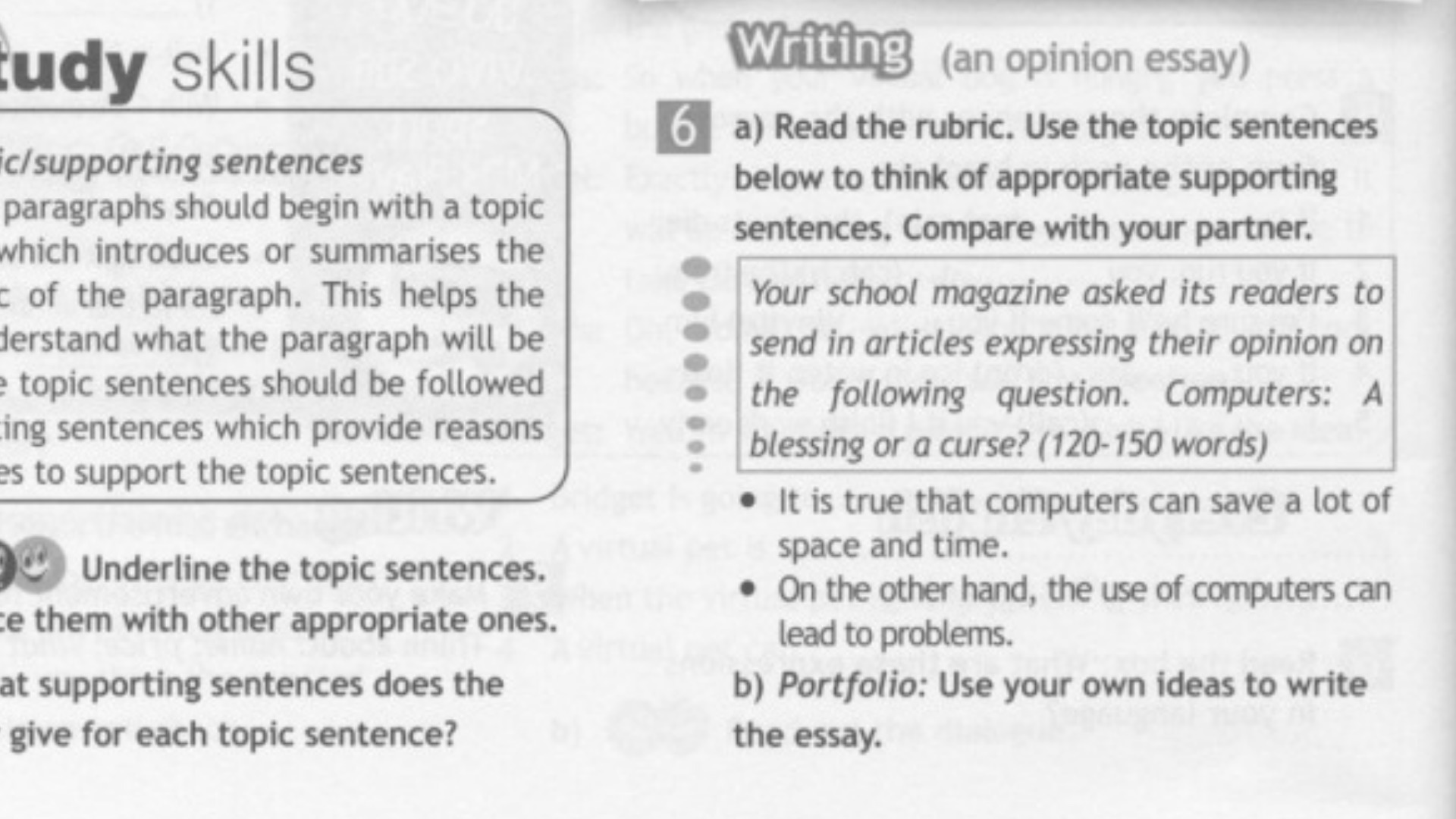 Read the essay. Use your own ideas to write the essay. Use your own ideas to write the essay сочинение с переводом. Read the rubric. Use the topic sentences below to think of appropriate кратко. Computers a Blessing or a Curse 120-150 Words.