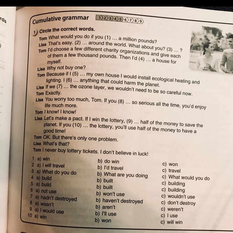 Vocabulary 1 circle the correct alternatives