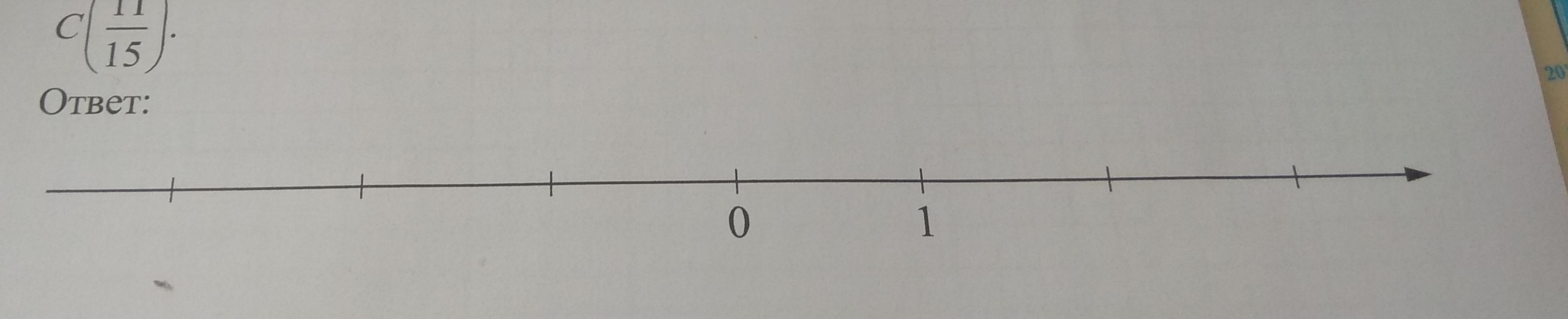 Отметьте на координатной прямой 15