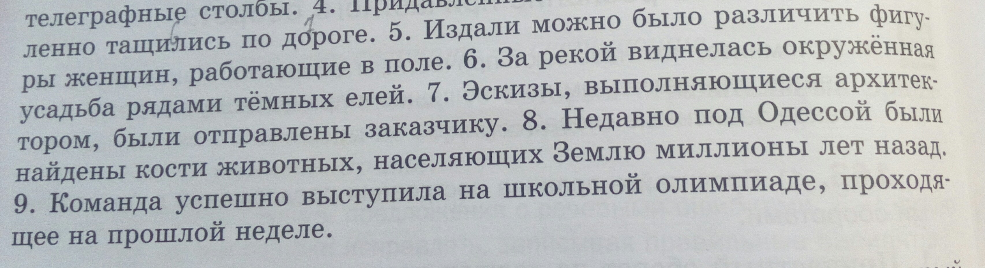 8 ошибок в 5 предложениях