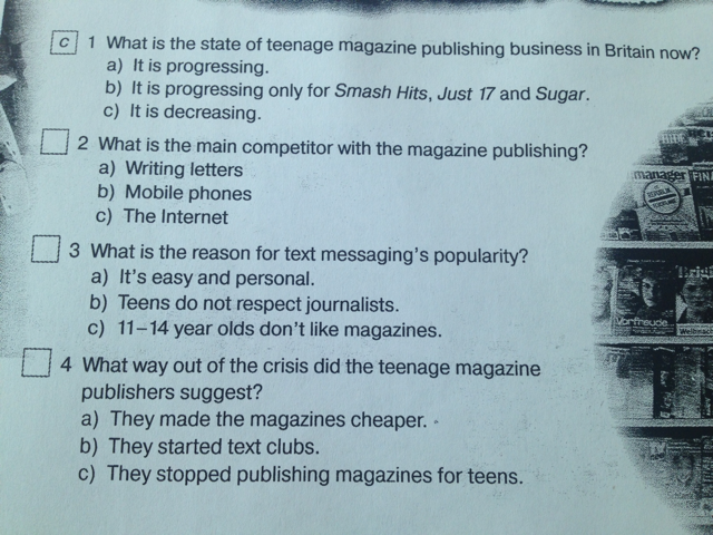 British teenage magazines перевод текста 7