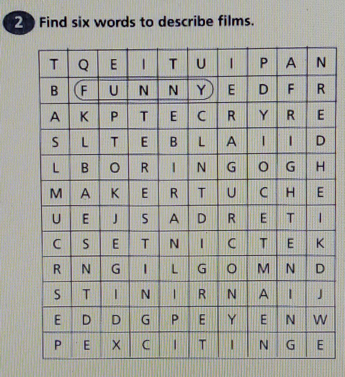 Find 6 words