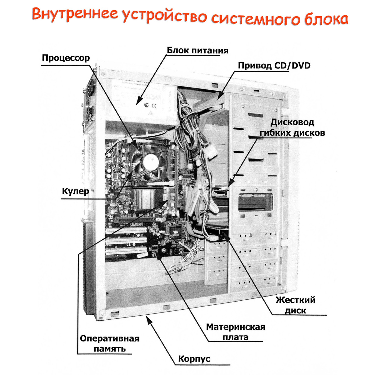 Как устроен компьютер схема