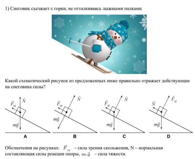 Отталкивается от палочки. Снеговик съезжающий с горки. Физика рисунок действия сил на снеговика едет с горки. Слои съезжает с горки. Отталкиваясь.